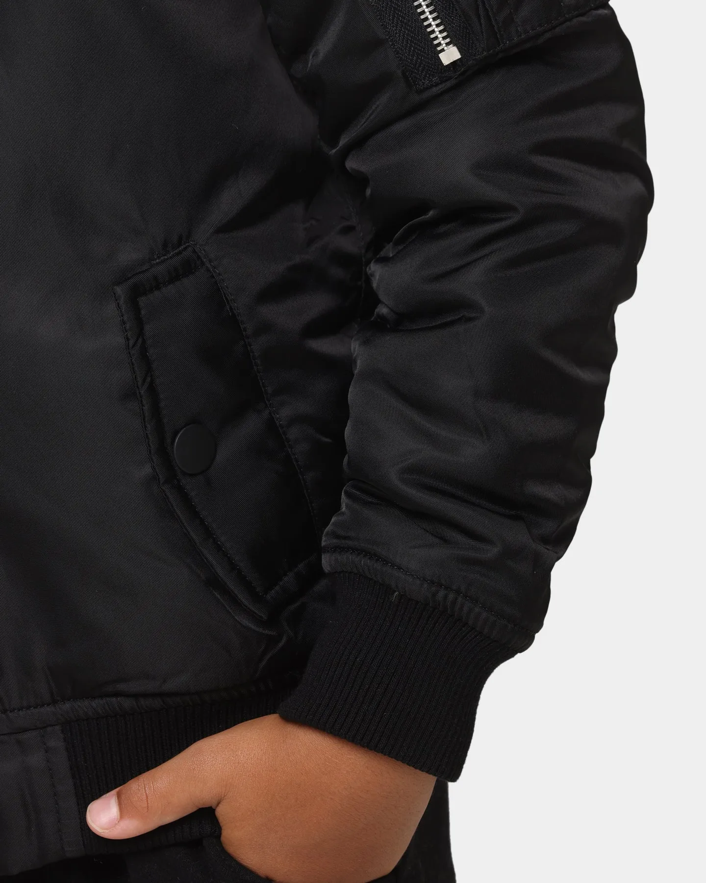 Lil Homme Kid's C-47 Bomber Jacket Black