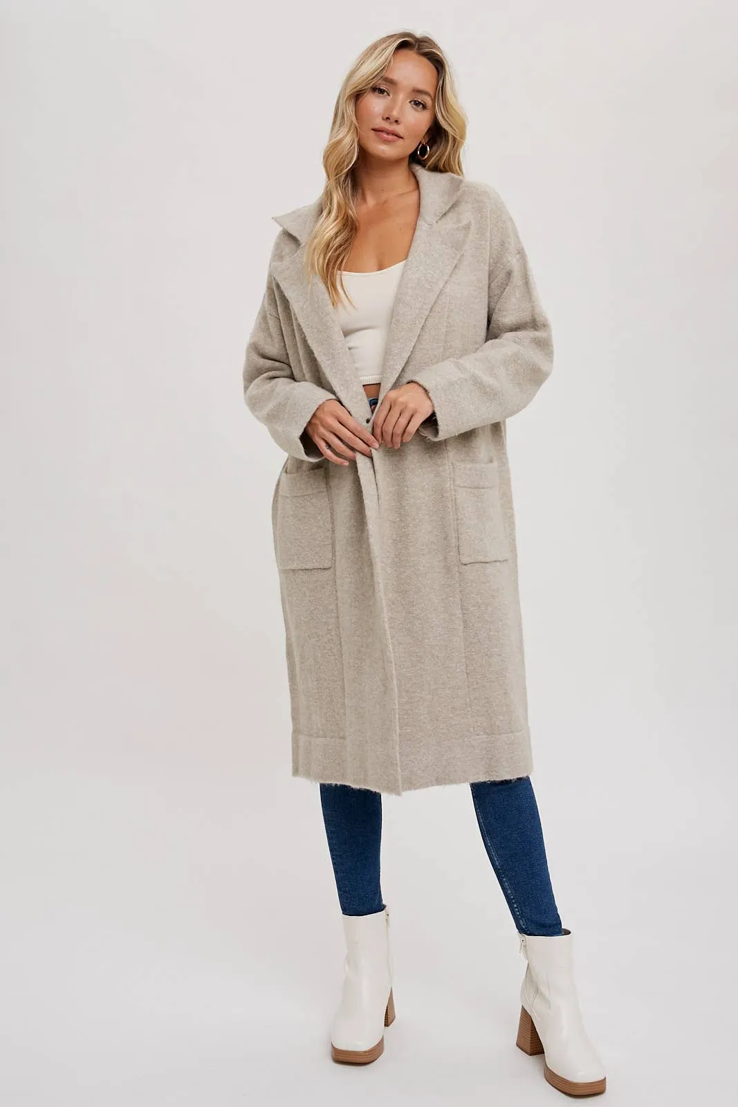 LONG LINE SWEATER TRENCH COAT