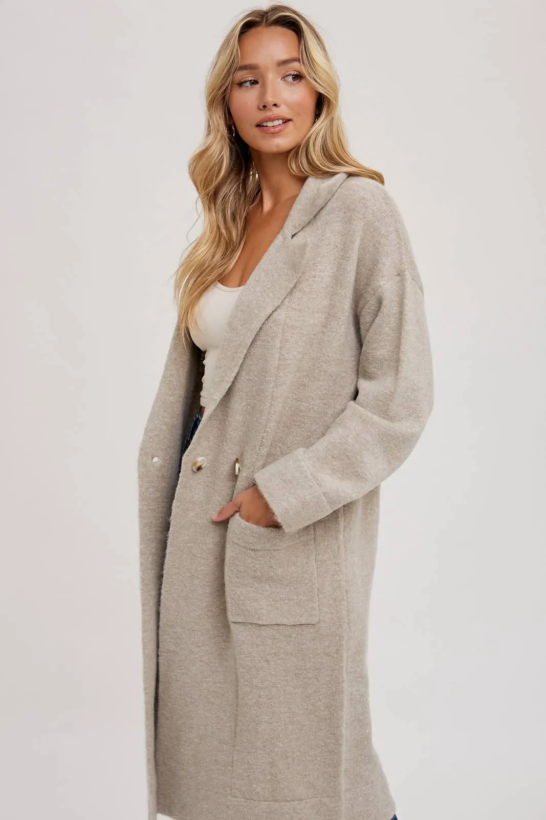 LONG LINE SWEATER TRENCH COAT