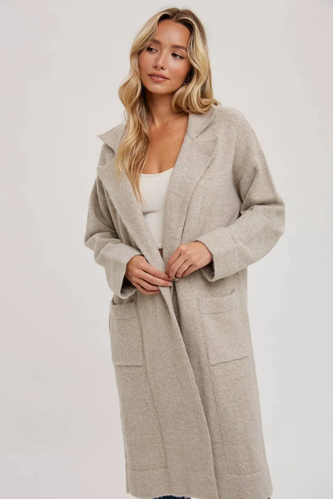 LONG LINE SWEATER TRENCH COAT