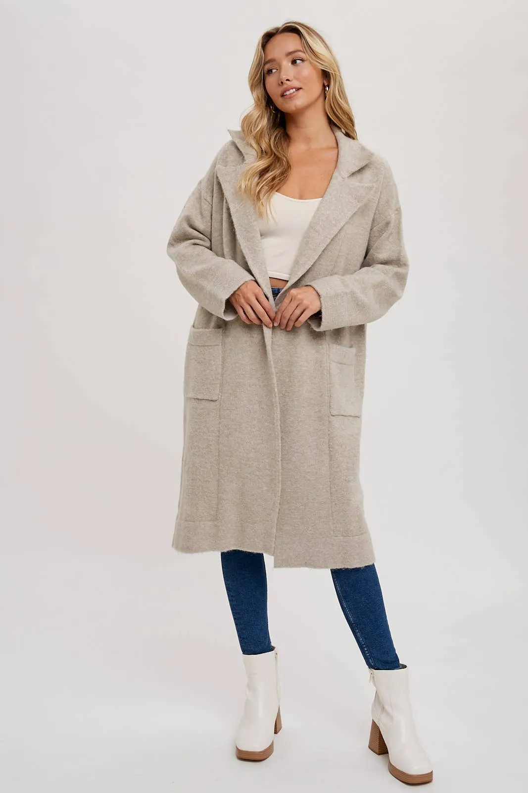 LONG LINE SWEATER TRENCH COAT