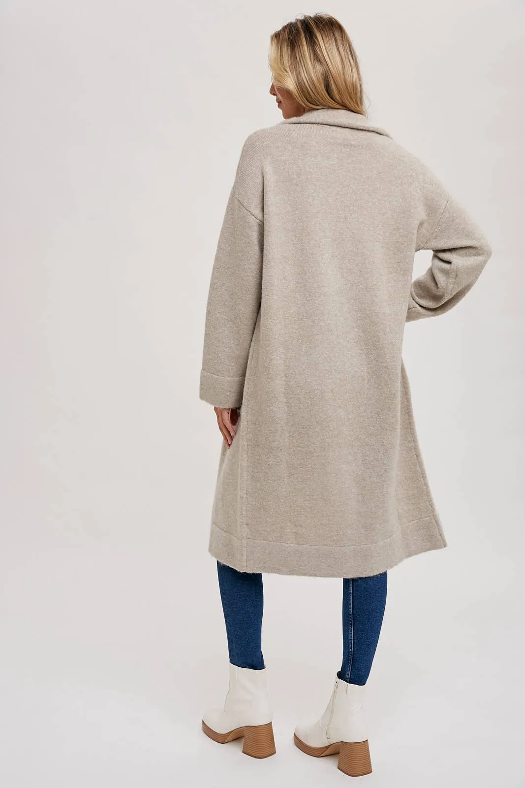 LONG LINE SWEATER TRENCH COAT