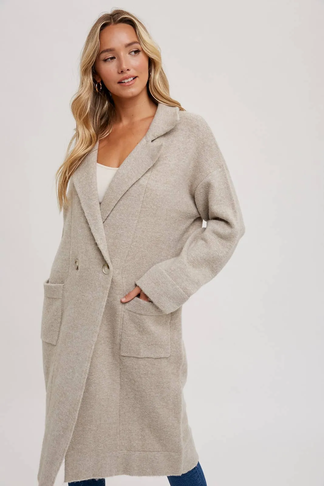 LONG LINE SWEATER TRENCH COAT