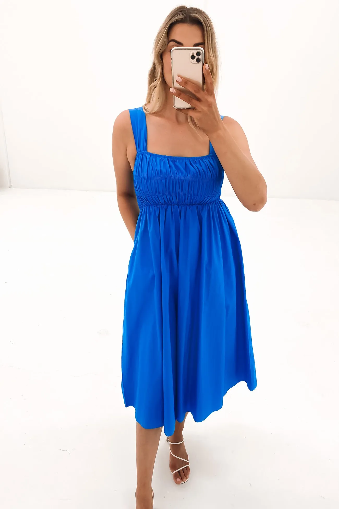 Mandie Midi Dress Blue