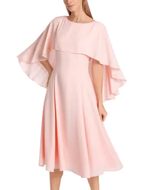 Marc Cain Collections Dress With Cape Overlay In Soft Seashell WC 21.70 W90 Col 212