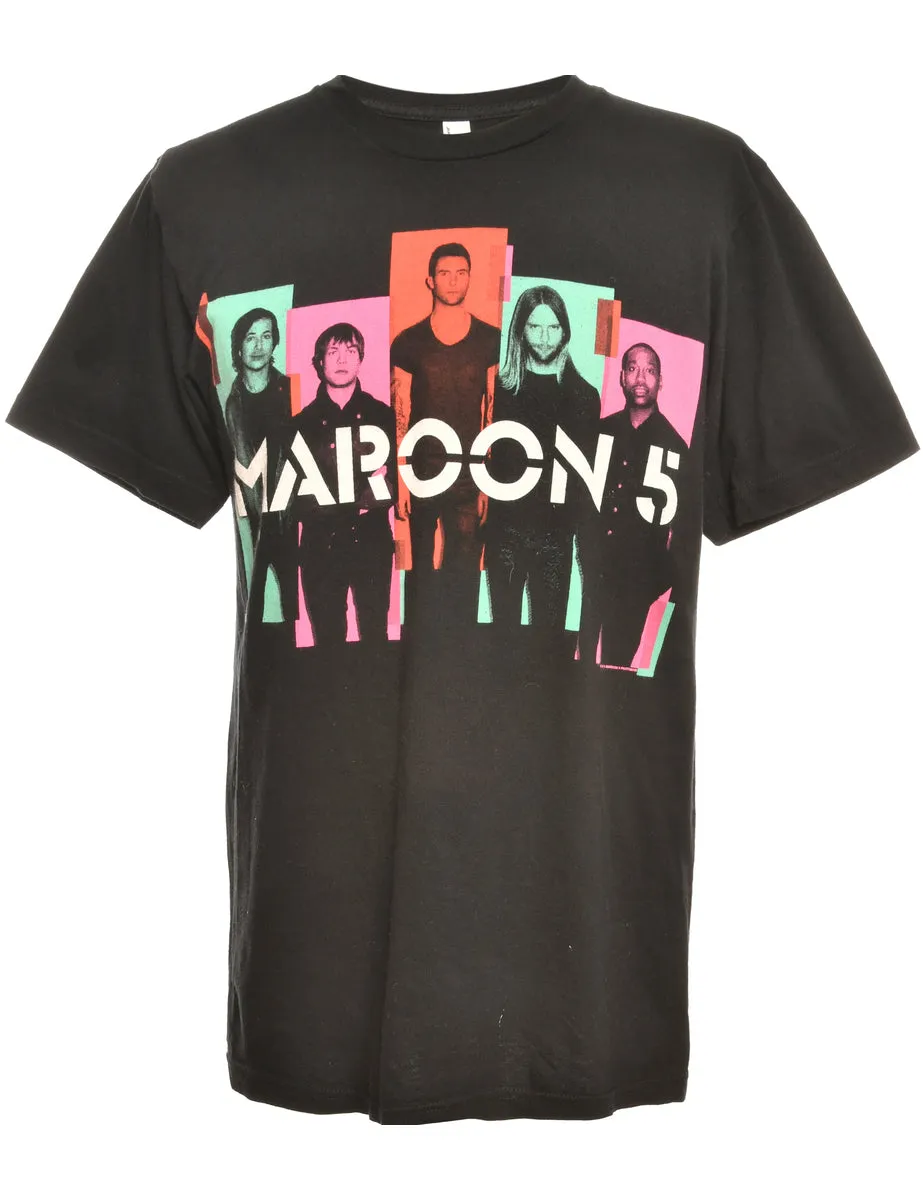 Maroon 5 Black Band T-shirt - L