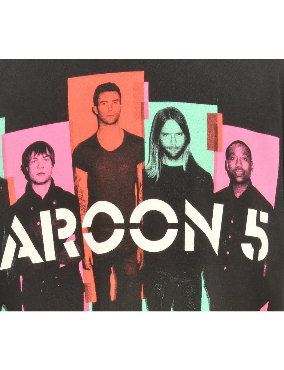 Maroon 5 Black Band T-shirt - L