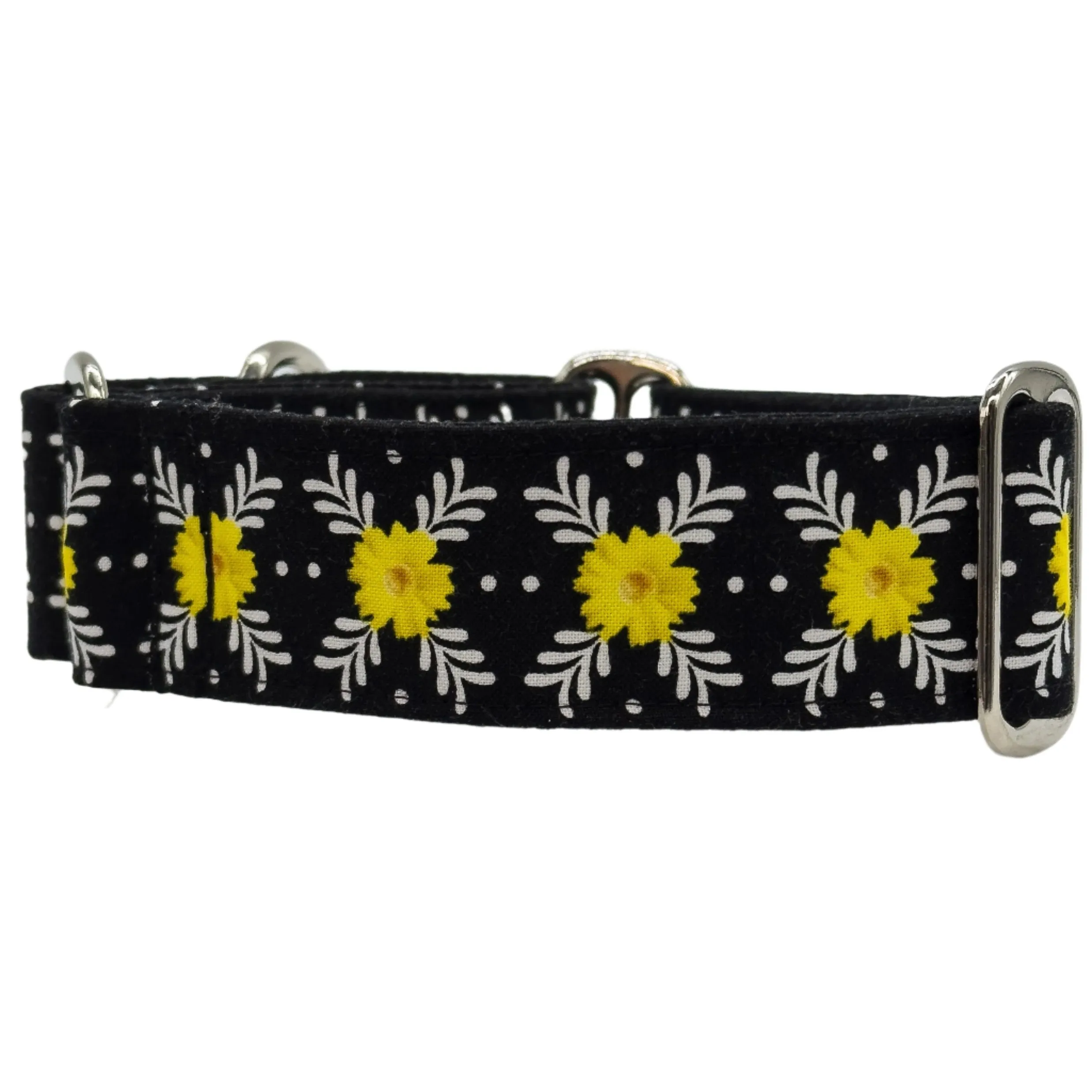 Martingale Collar - Daisy Delight Noir