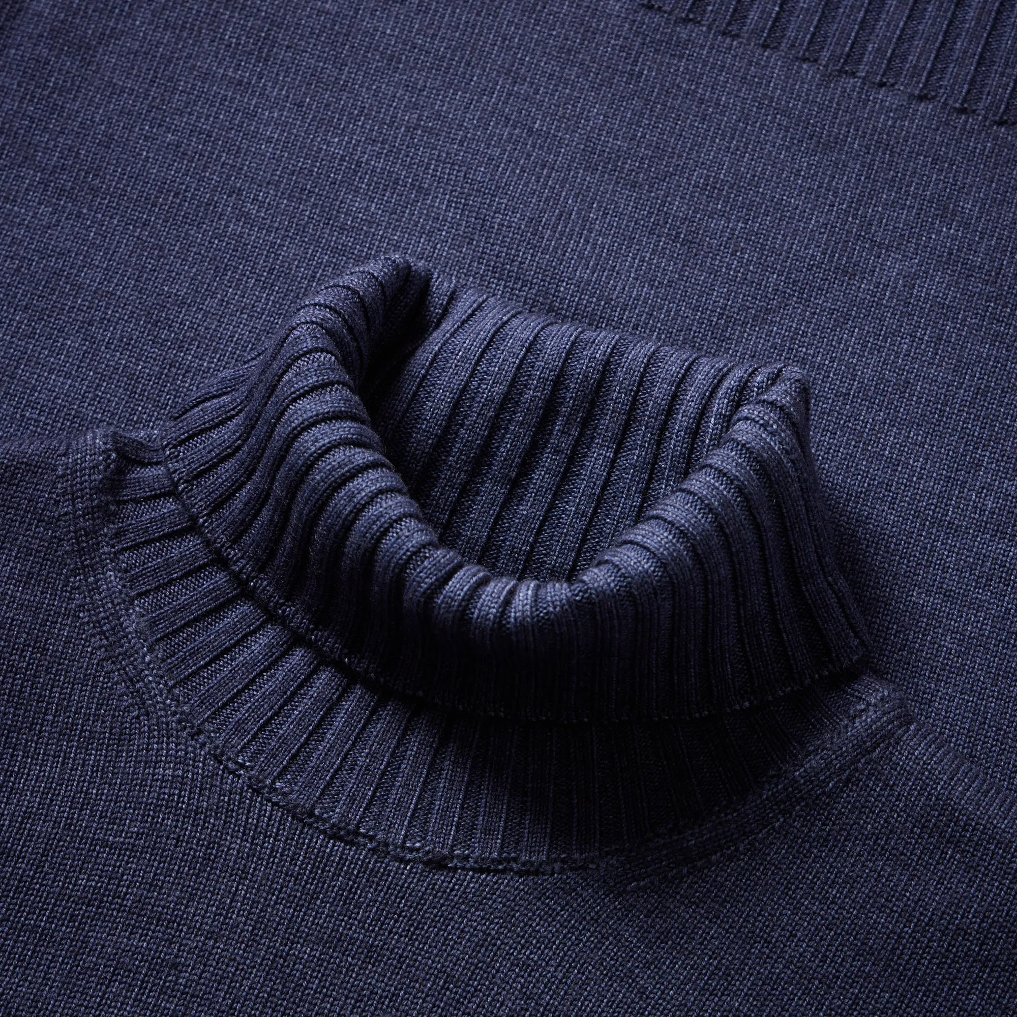 MCKINNON & CO X FERRANTE Merino Turtleneck BLUE DENIM