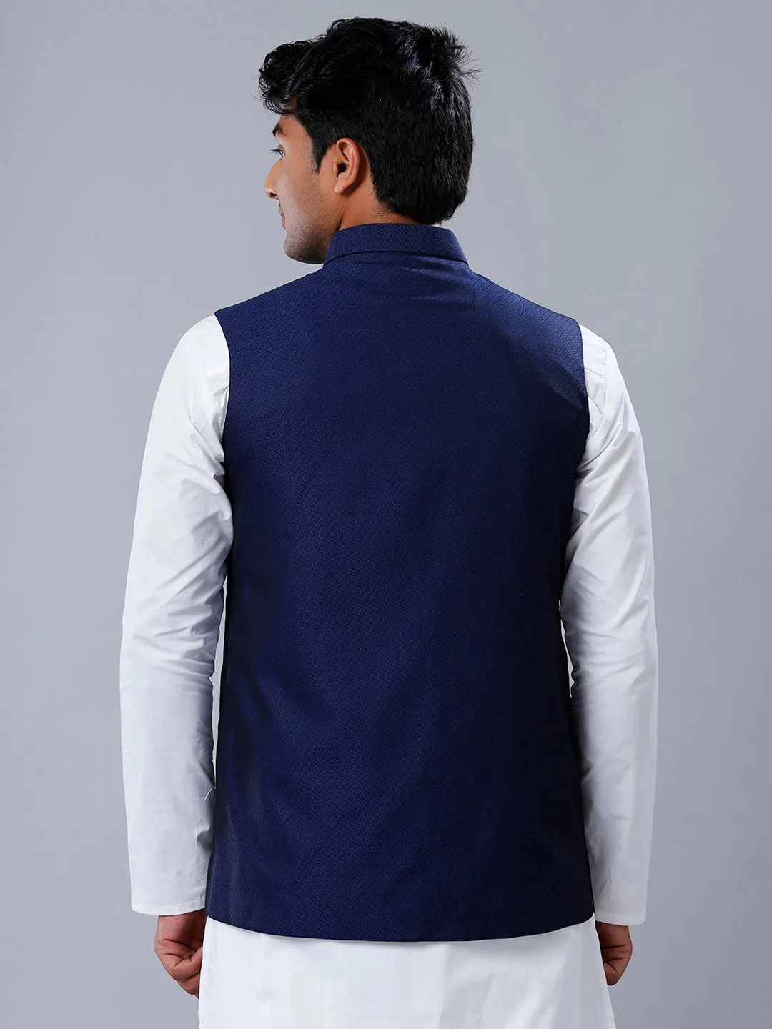 Men Ethnic Jacket Navy JB10