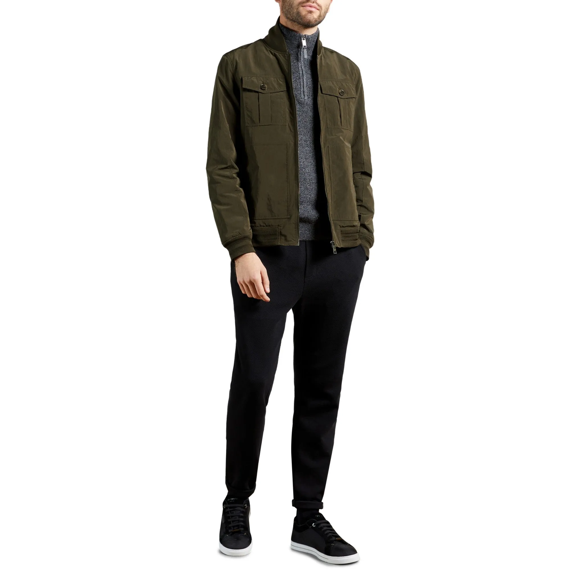 Men Mmo-Geers-Lightweight Bomber Jacket - Olive