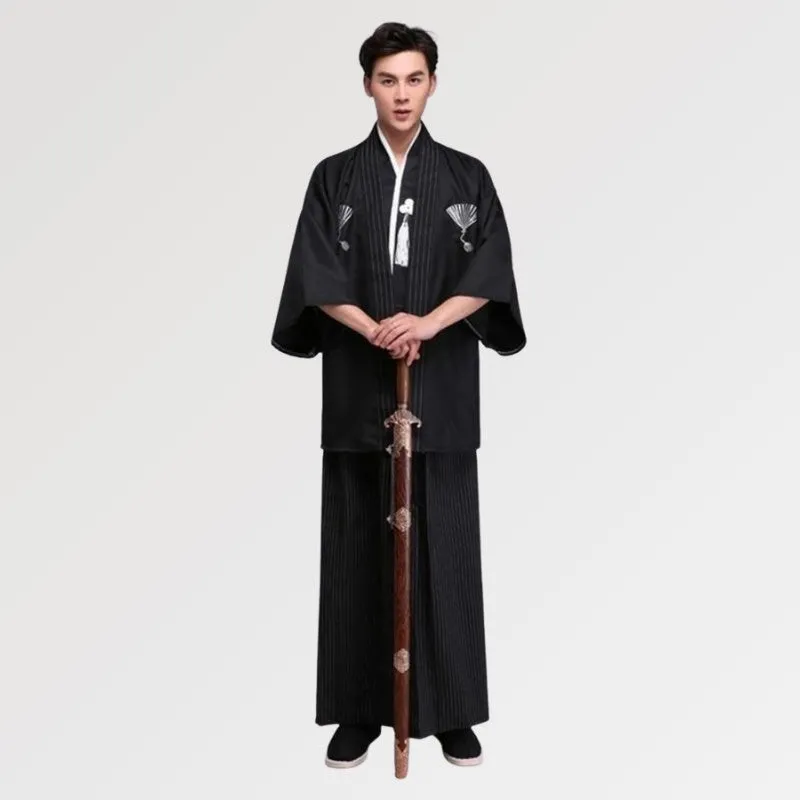 Men's Black Kimono 'Yamagata'