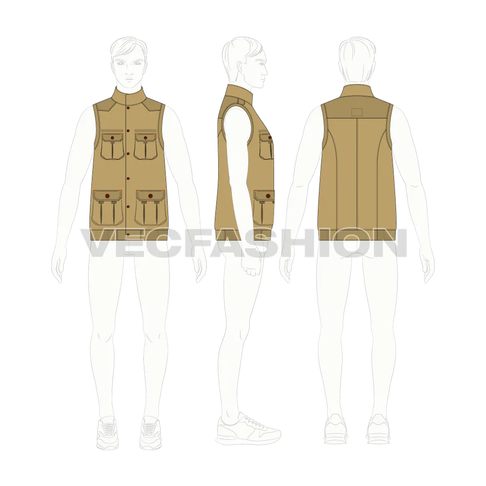 Mens Safari Hunting Vest