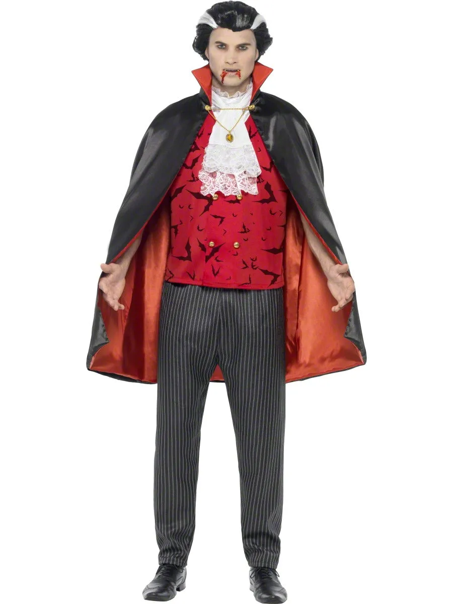 Men's Warlord Vampire Halloween Dracula Costume   Cape