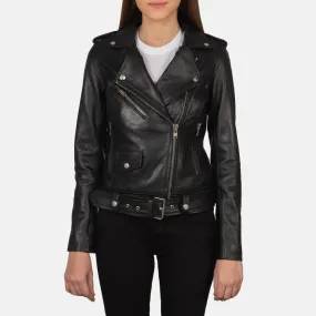 Michelle Black Women Leather Jacket