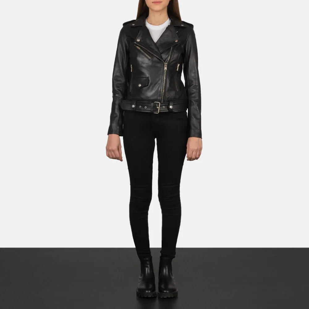 Michelle Black Women Leather Jacket