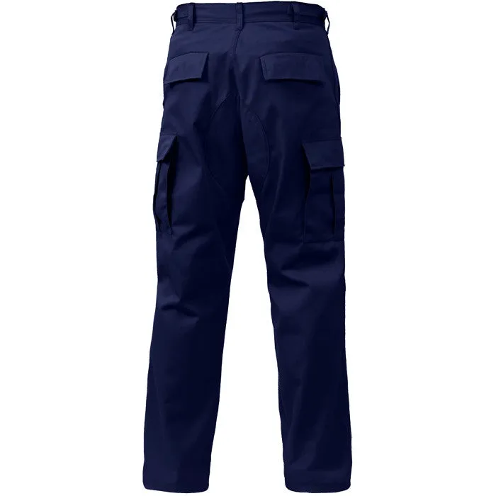 Midnight Blue - Military BDU Pants with Zipper Fly - Polyester Cotton Twill