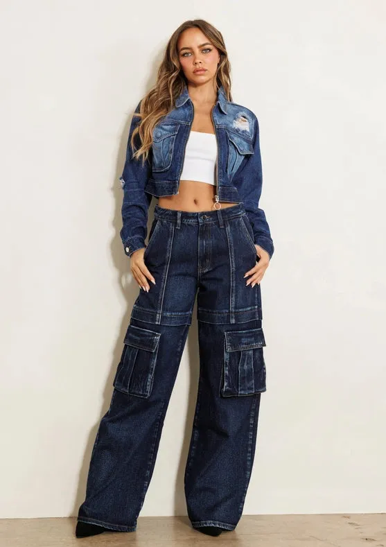 Miley Cargo Wide Jeans