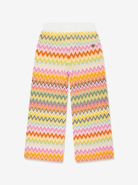 Missoni Girls Zigzag Knitted Trousers in Multicolour