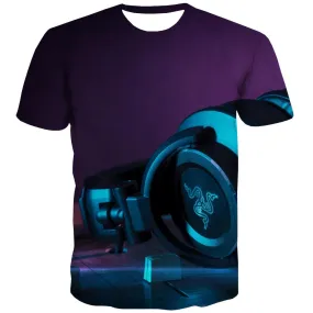 Music T shirts Men Instrument Shirt Print Retro T-shirts Graphic Electronic Tshirt Printed