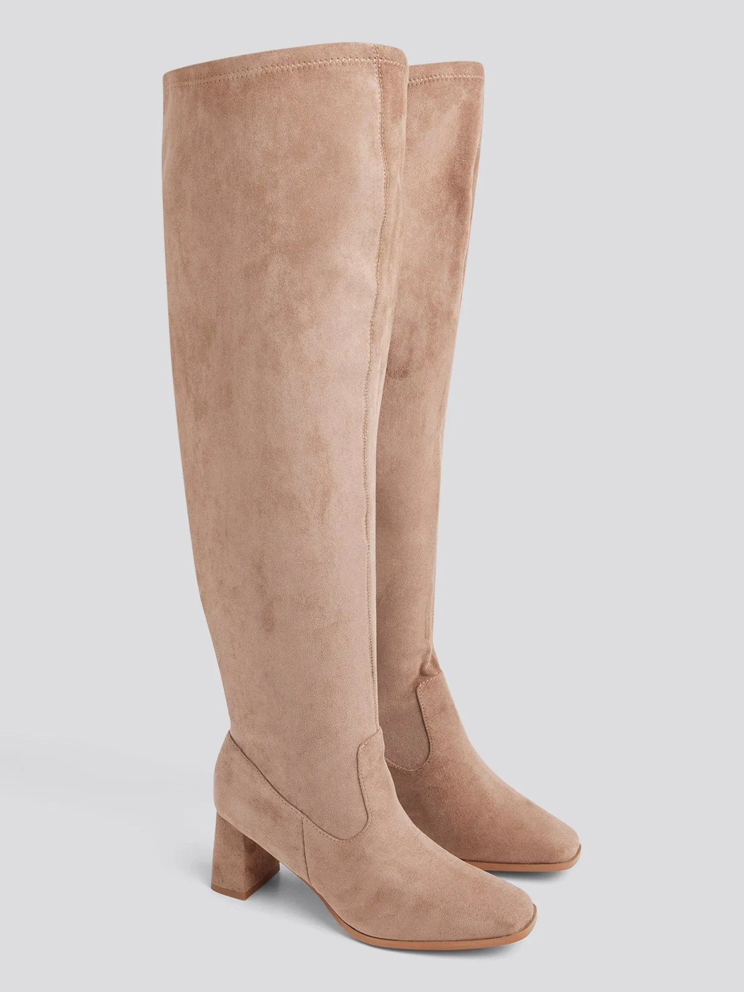 Natalia Over-The-Knee Wide Calf Suede Boots