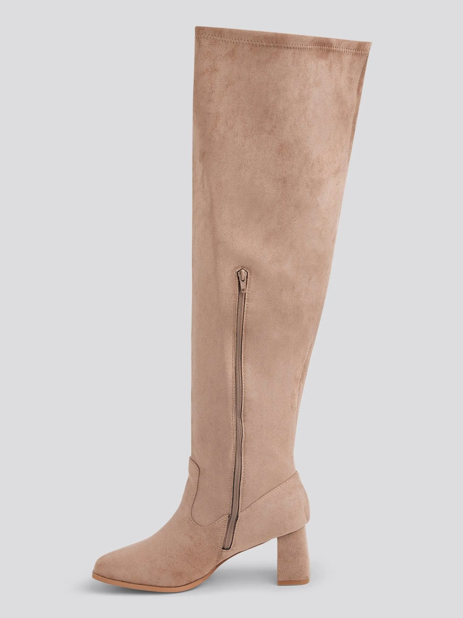 Natalia Over-The-Knee Wide Calf Suede Boots