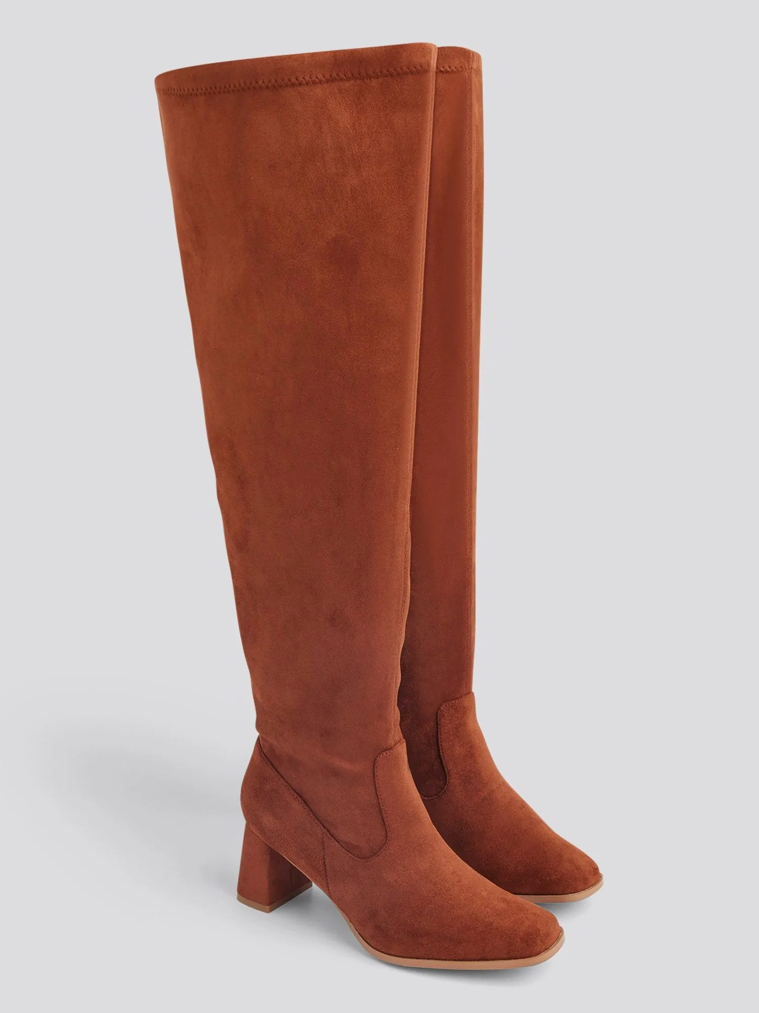 Natalia Over-The-Knee Wide Calf Suede Boots