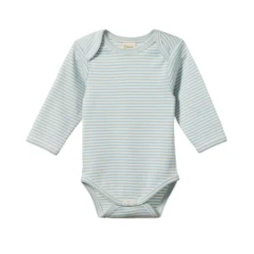 Nature Baby Bodysuit Long Sleeve - Pond Stripe