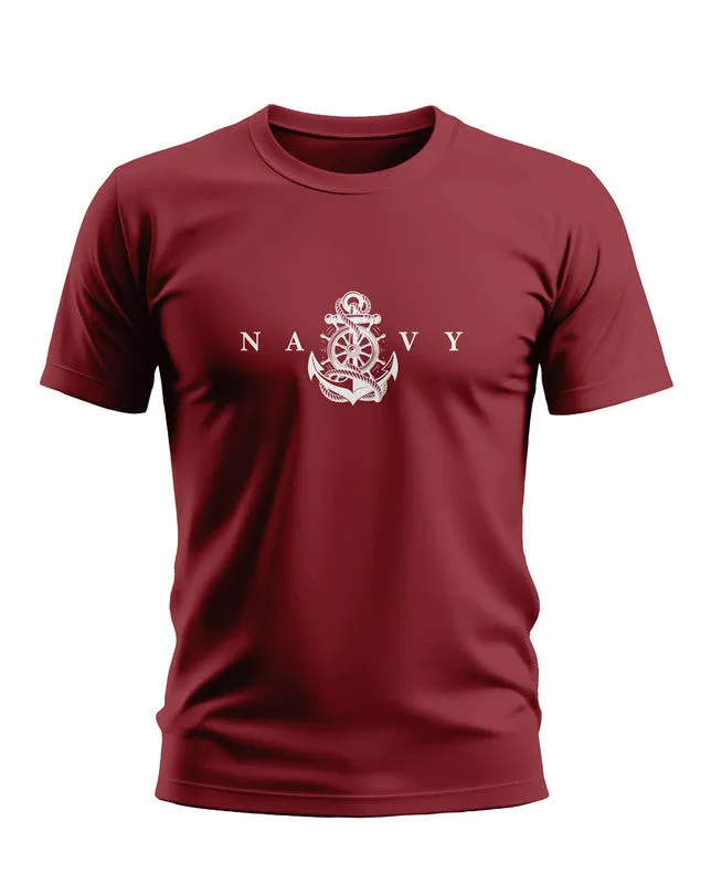 Navy Anchor Soft Cotton T-shirt