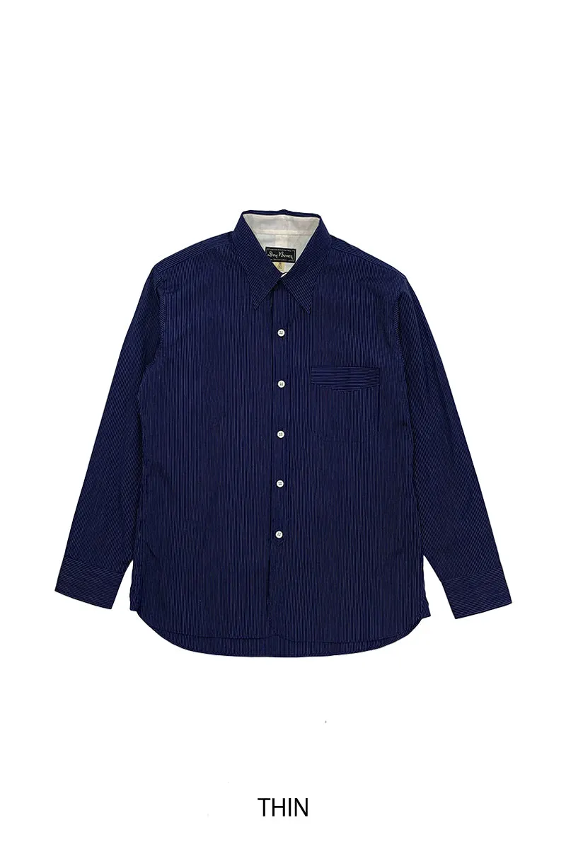 Navy Stripe Work Shirt