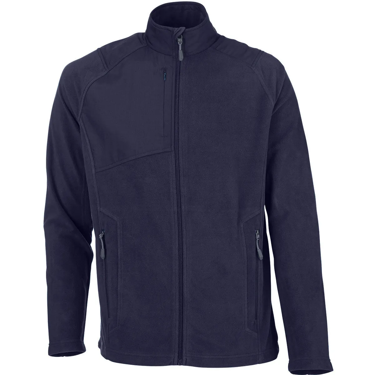 North End Men's Navy Excursion Trail Fabric-Block Fleece Jacket