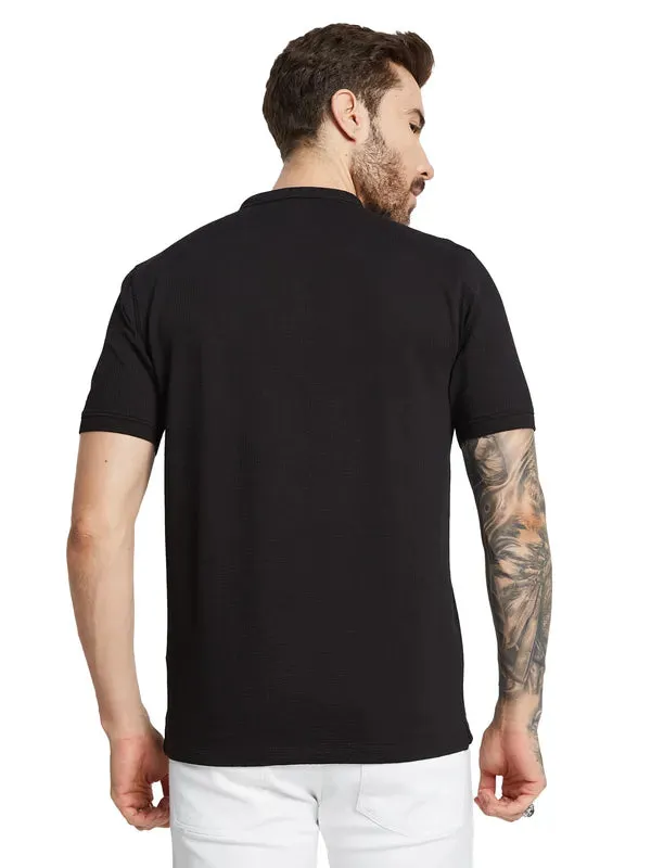 Octave Men Henley Neck Pockets T-Shirt