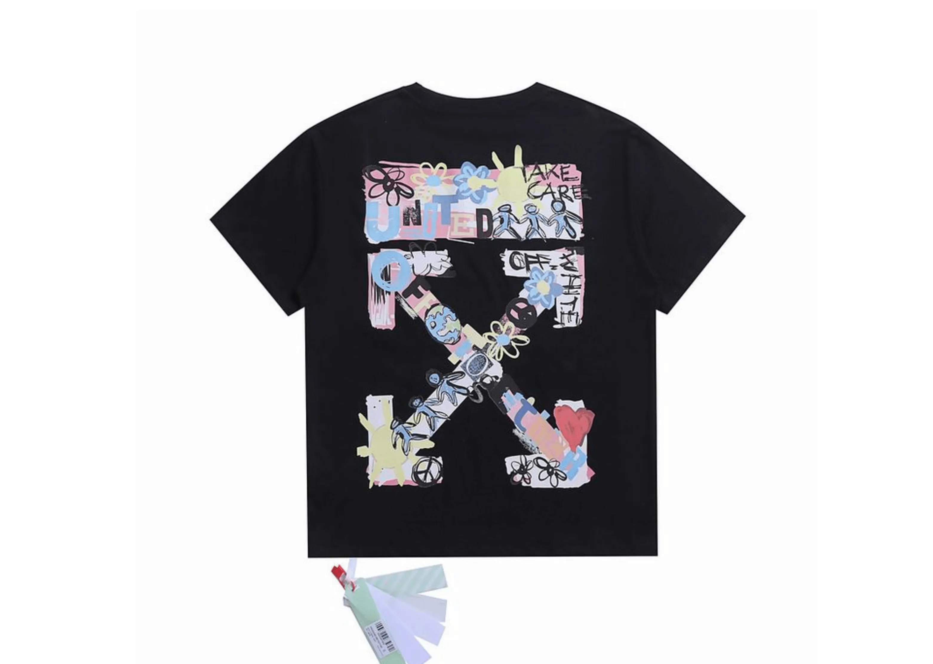 Off-White - Printed 'United' Black T-Shirt