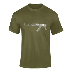 OTA T-shirt - Word Cloud Naushera - AK-47 Folding Stock (Men)