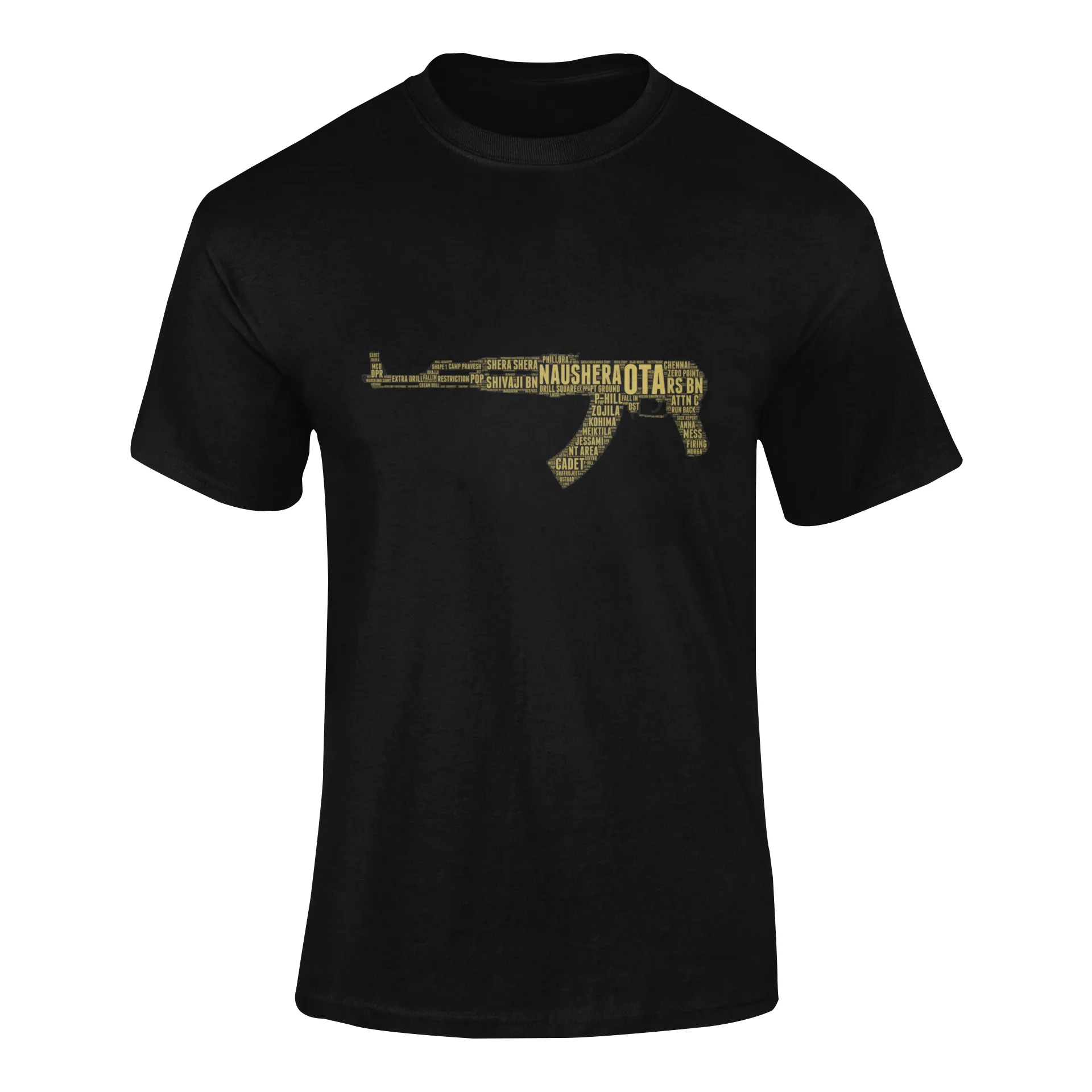 OTA T-shirt - Word Cloud Naushera - AK-47 Folding Stock (Men)