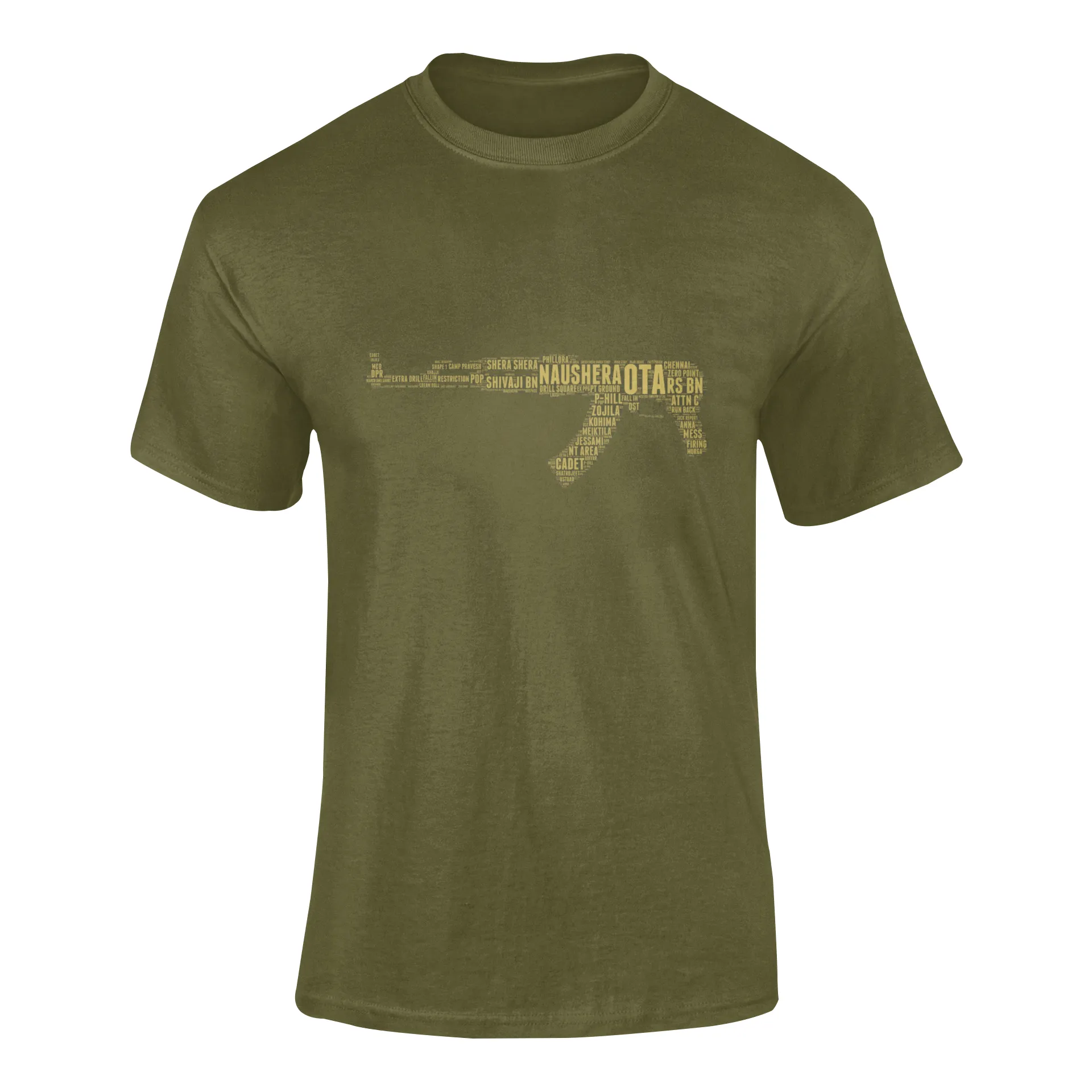 OTA T-shirt - Word Cloud Naushera - AK-47 Folding Stock (Men)