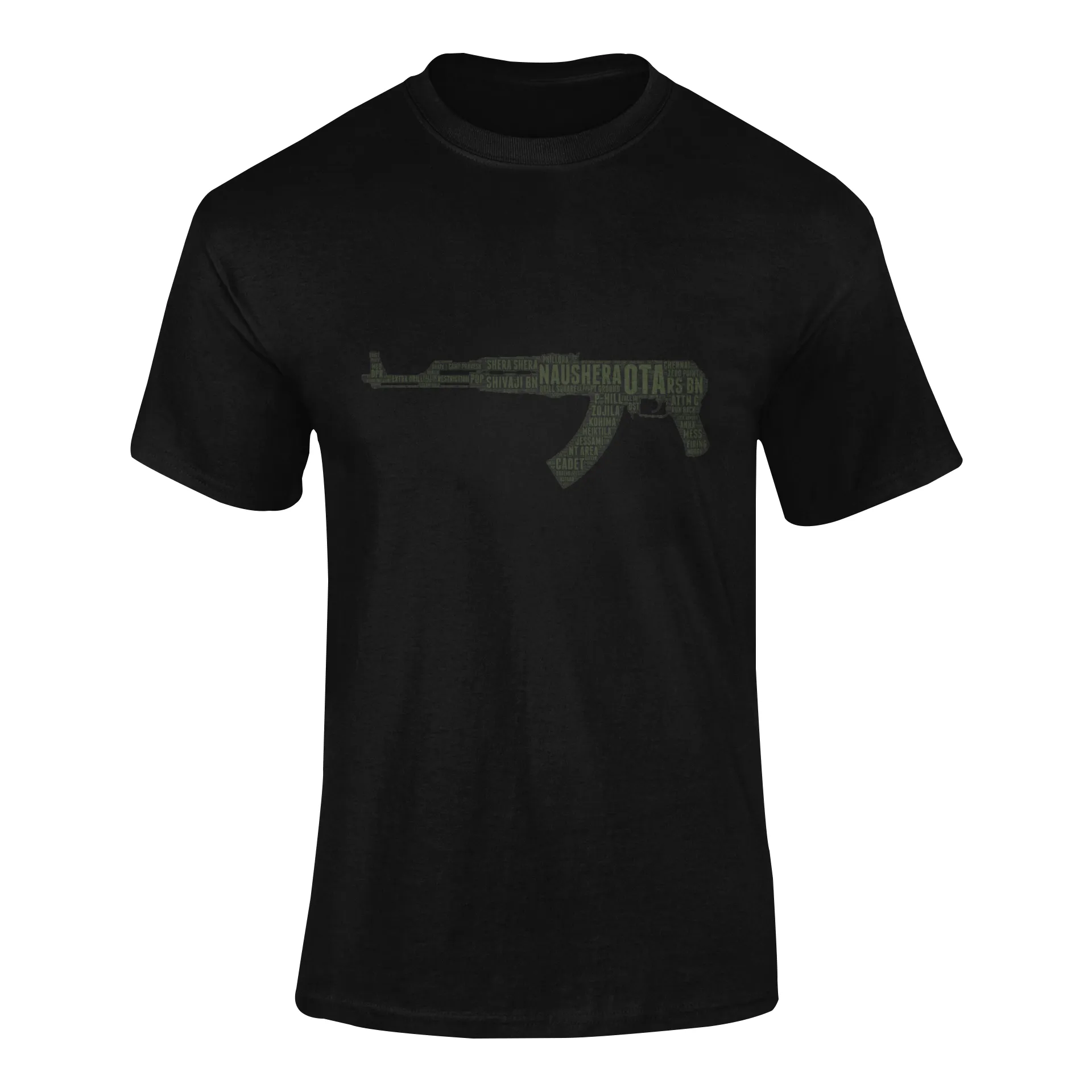 OTA T-shirt - Word Cloud Naushera - AK-47 Folding Stock (Men)