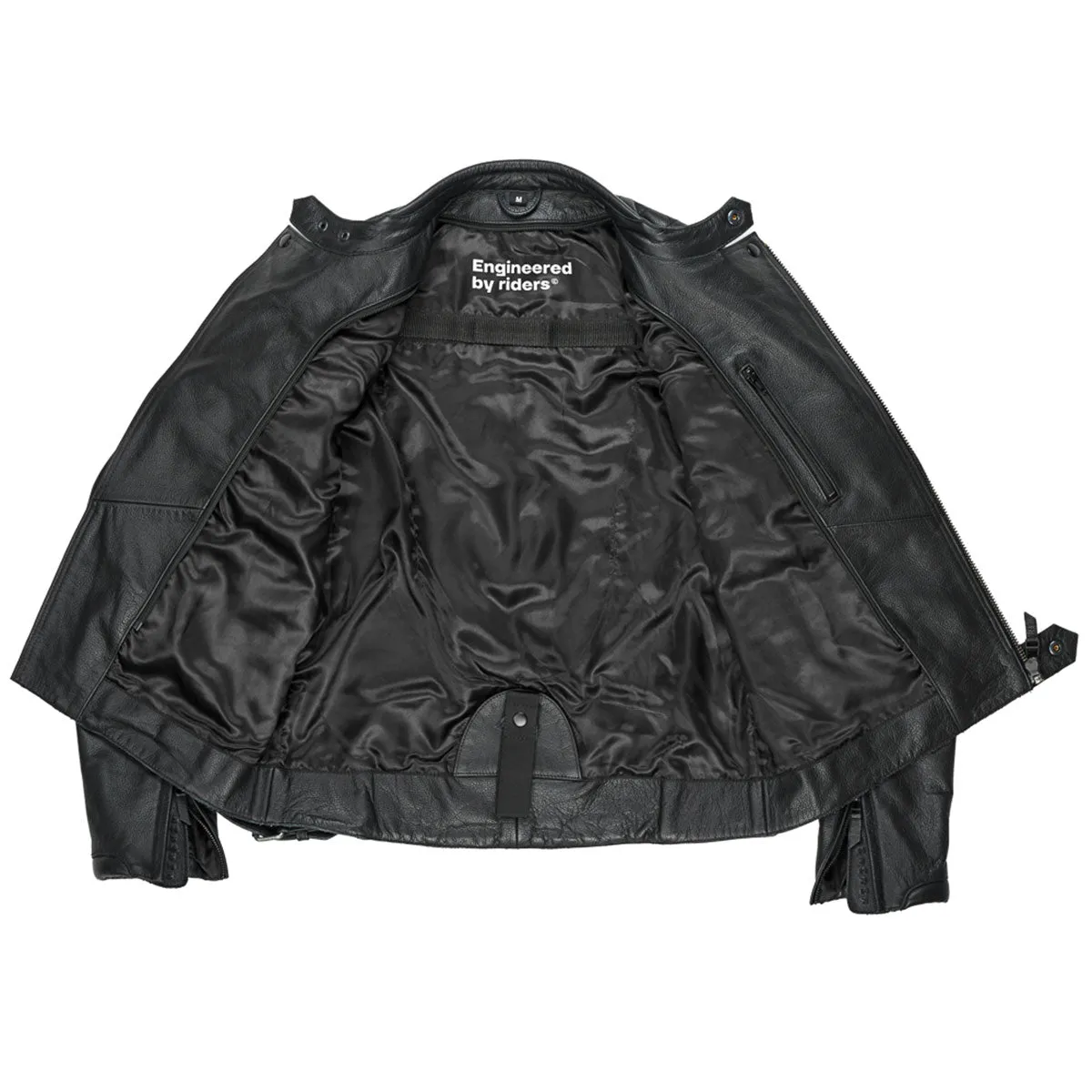 PANDO MOTO TWIN LEATHER JACKET BLACK