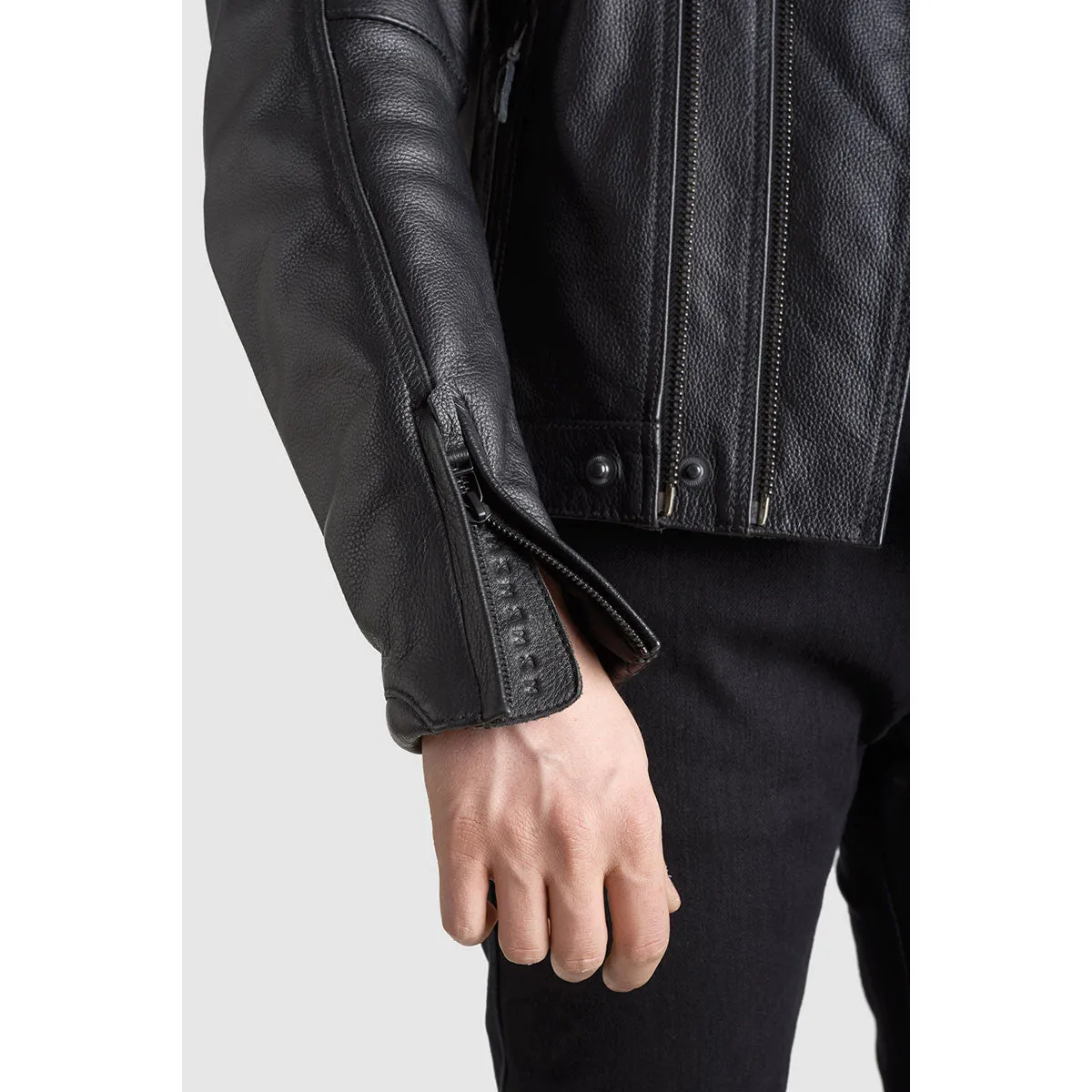 PANDO MOTO TWIN LEATHER JACKET BLACK