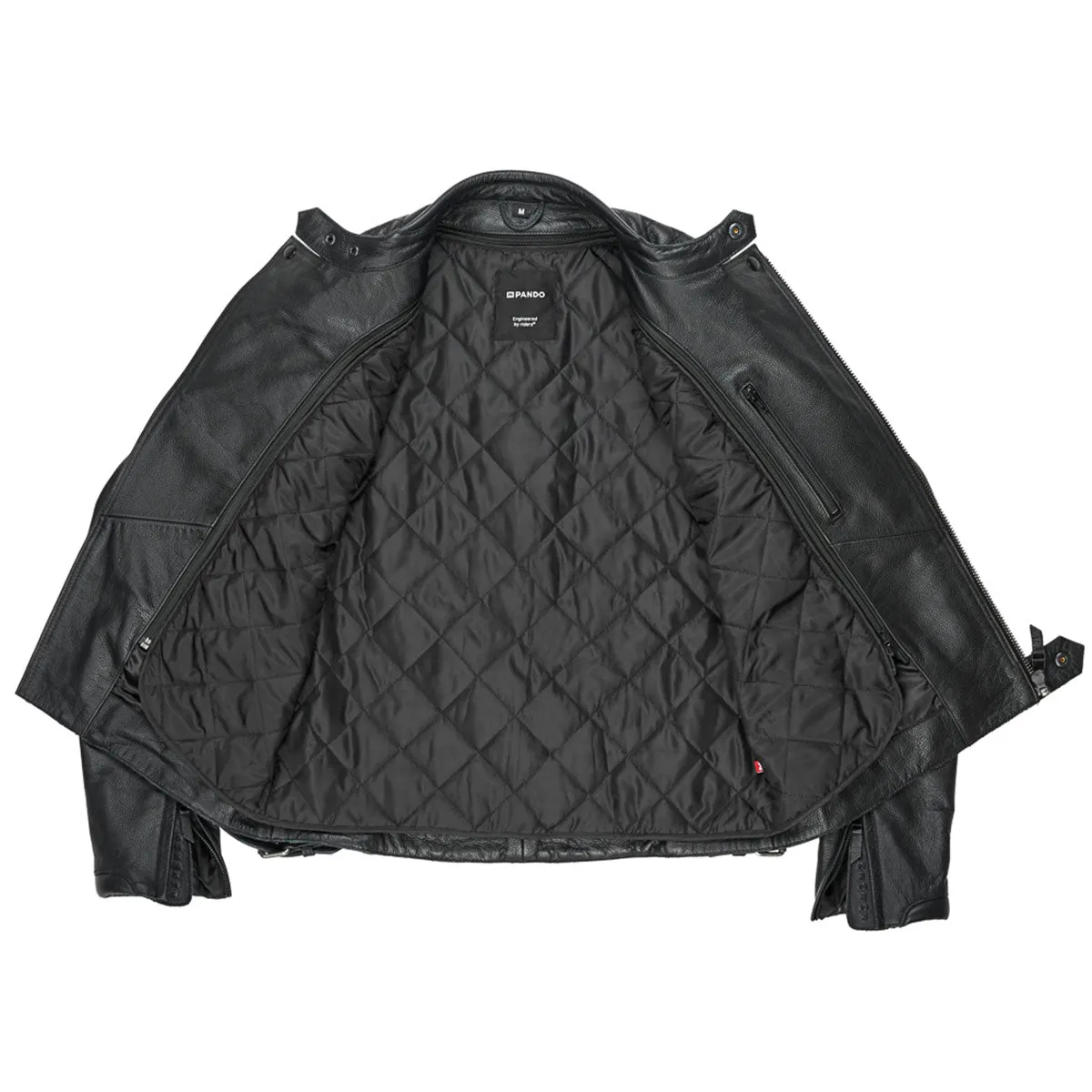 PANDO MOTO TWIN LEATHER JACKET BLACK