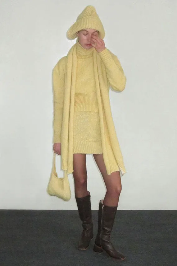 Pastel Yellow Sofia Turtleneck Sweater