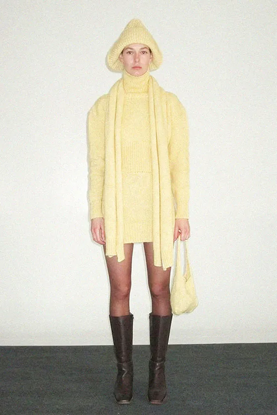 Pastel Yellow Sofia Turtleneck Sweater