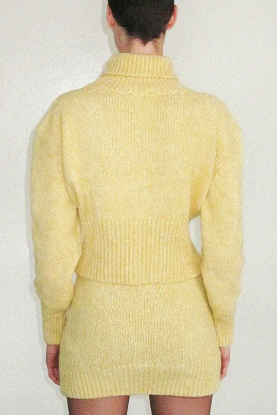 Pastel Yellow Sofia Turtleneck Sweater