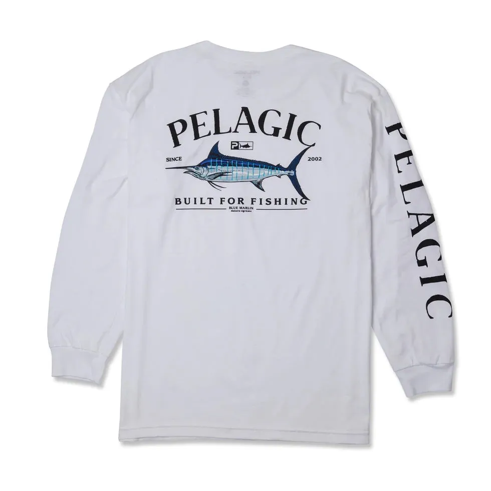 PELAGIC Blue Marlin Long Sleeve Fishing T-Shirt