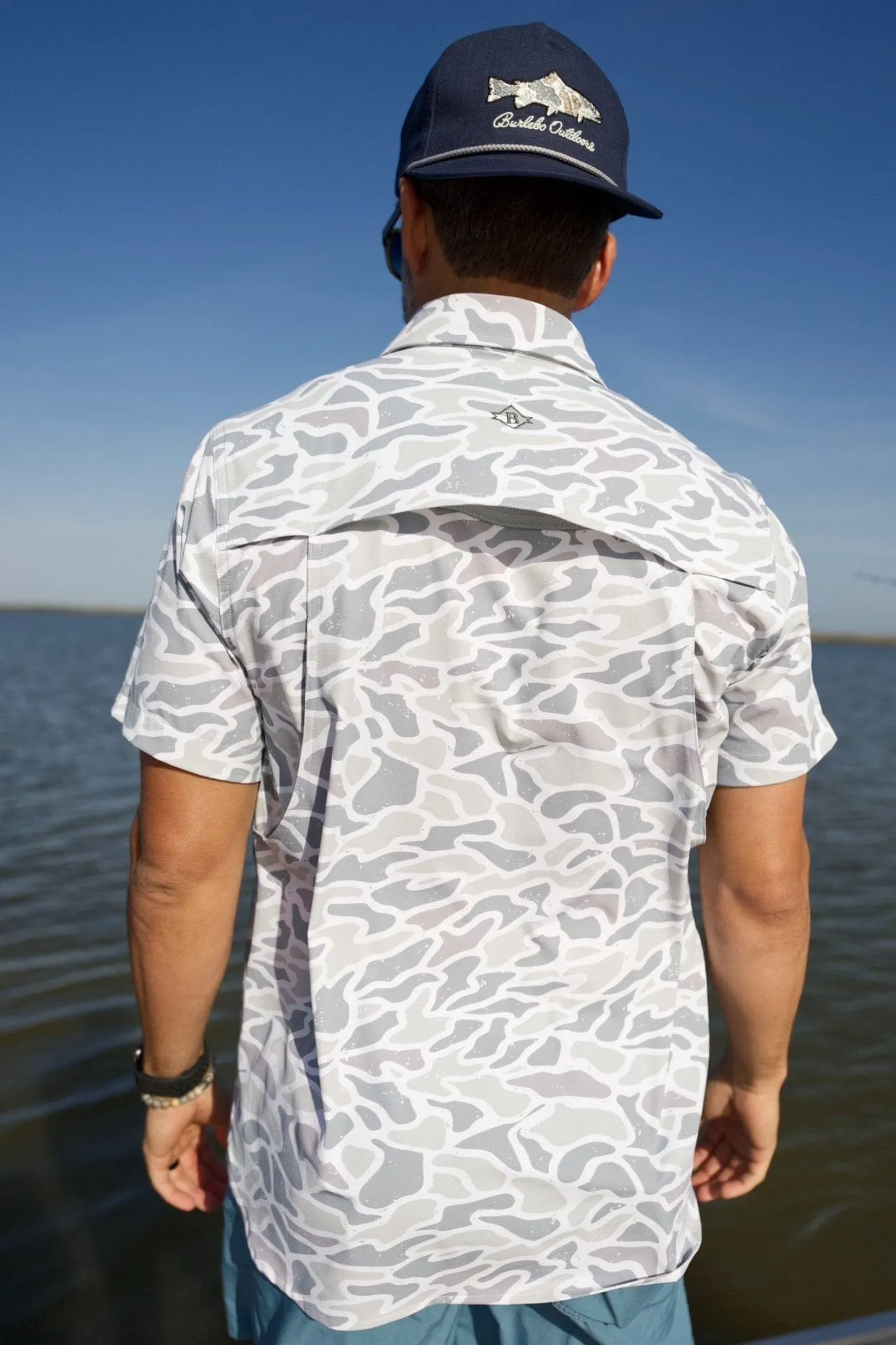 Performance Fishing Shirt - White Camo