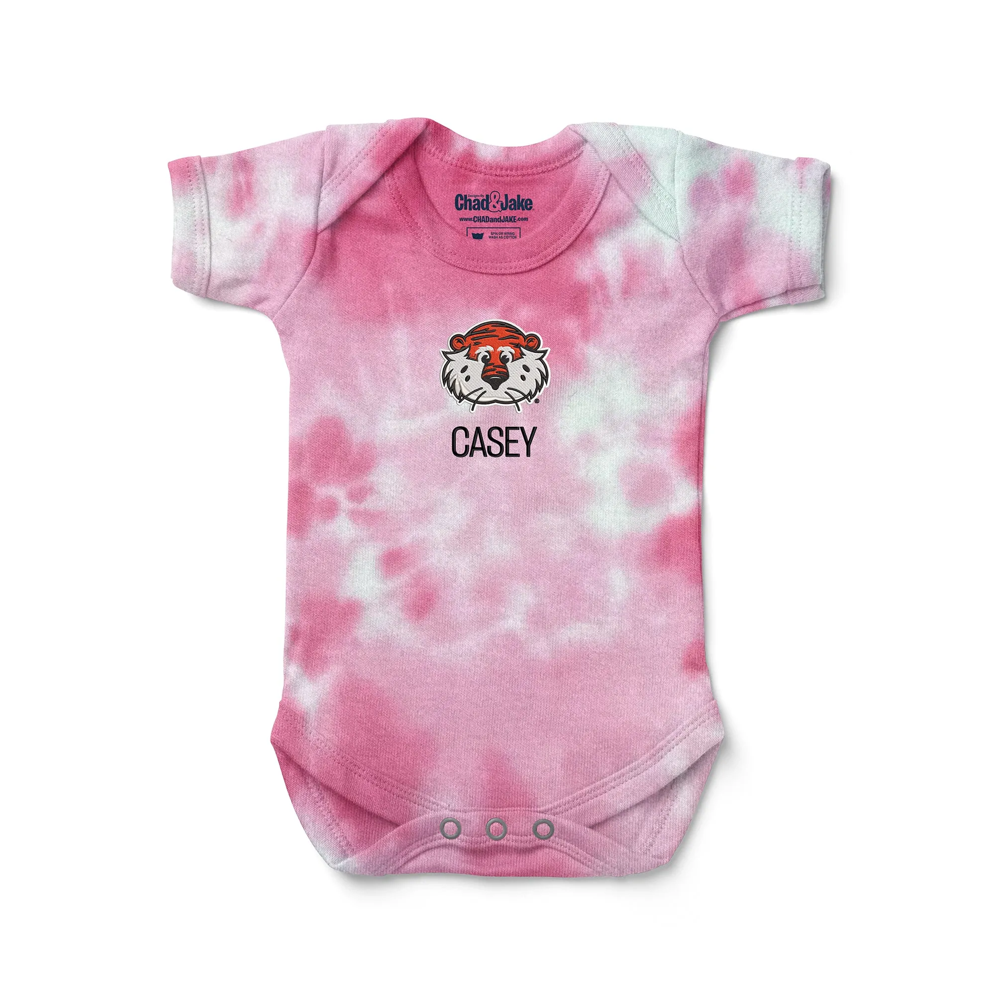 Personalized Auburn Tigers Aubie Tie Dye Bodysuit