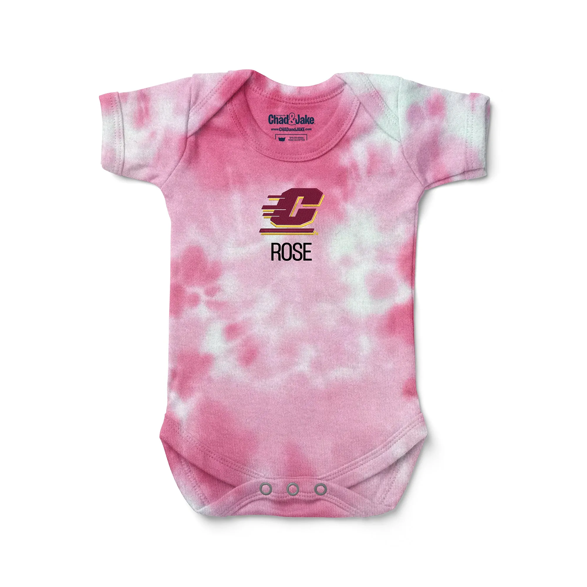 Personalized Central Michigan Chippewas Tie Dye Bodysuit