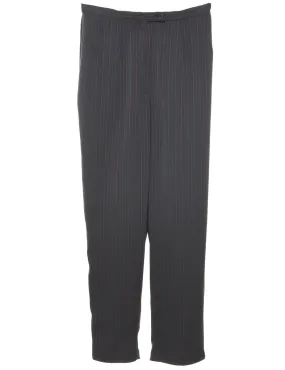 Pinstriped Black & Red Trousers - W28 L29