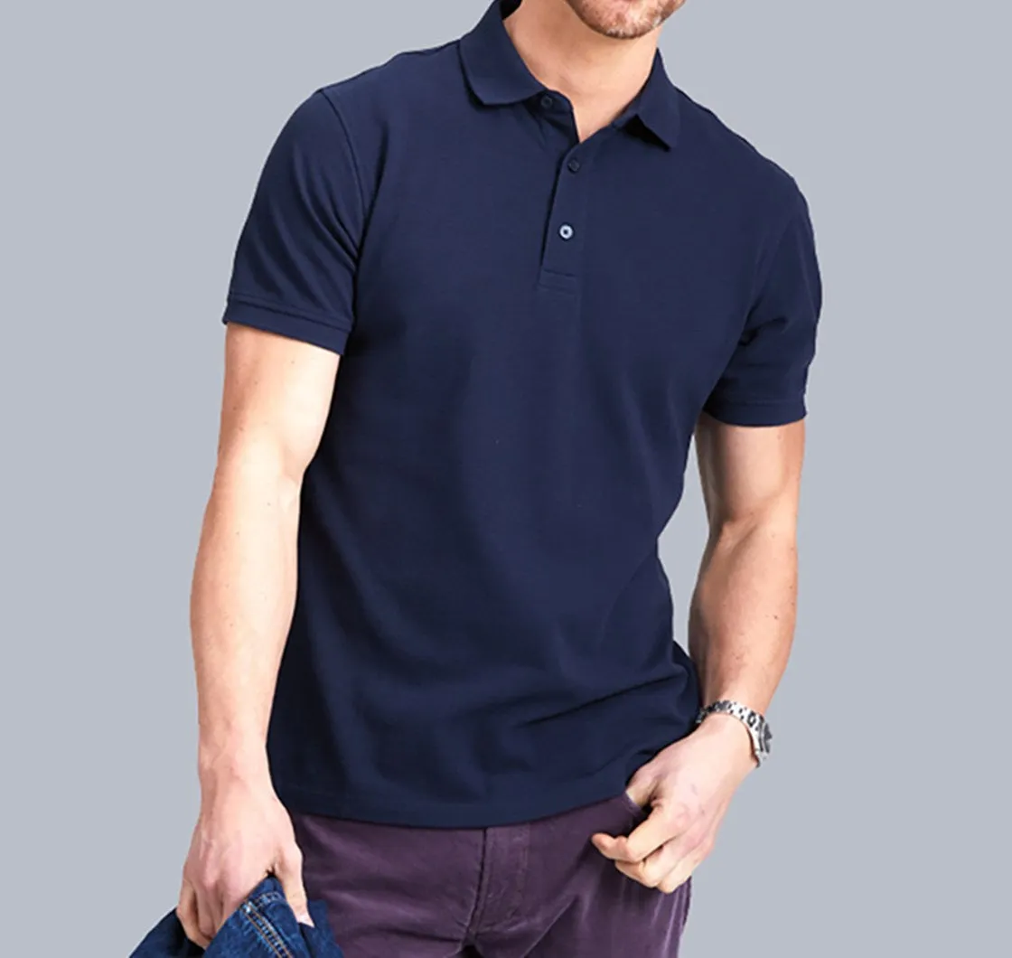 Pique Navy Polo