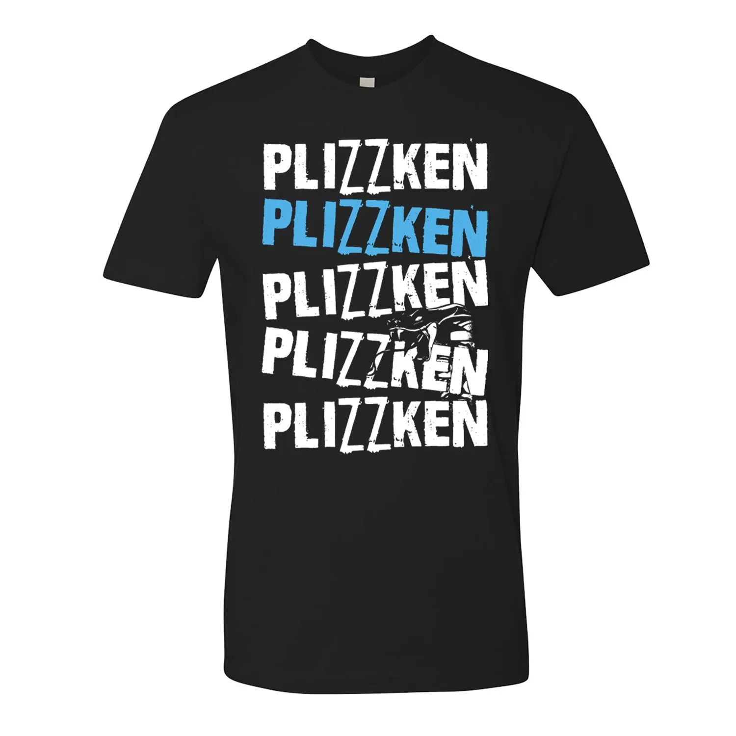 Plizzken - Logo Panelled - Black - T-Shirt